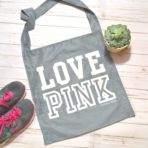 PINK Victoria's Secret Handbags - Victoria's Secret PINK Nylon Tote Bag Grey